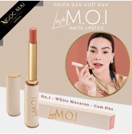 Son Thỏi Cao Cấp Love M.O.I Cosmetics - No.1 White Macaron - Cam Đào (2.2g) Phiên Bản Giới Hạn - Mỹ Phẩm Hồ Ngọc Hà 